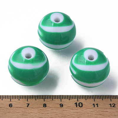 Opaque Striped Acrylic Beads MACR-S373-27C-07-1
