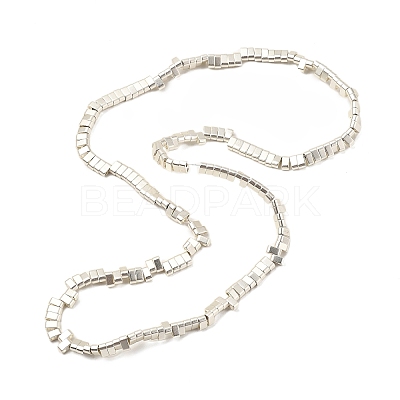 Electroplated Synthetic Non-magnetic Hematite 2-Hole Beads Strands G-E495-11A-03-1