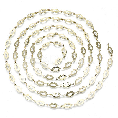 Brass Lip Link Chains CHC-N018-056-1