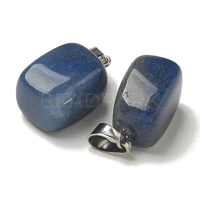 Natural Blue Aventurine(Dyed & Heated) Pendants G-Z067-03P-06-1