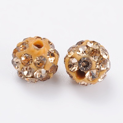 Polymer Clay Rhinestone Beads RB-A053-4mm-14-1