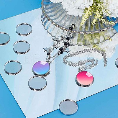 60Pcs 304 Stainless Steel Plain Edge Bezel Cups STAS-SC0009-12-1