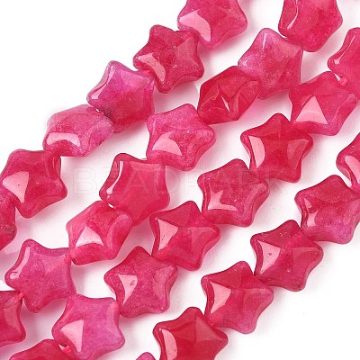 Dyed Natural Malaysia Jade Star Beads Strands G-Z080-A01-03-1