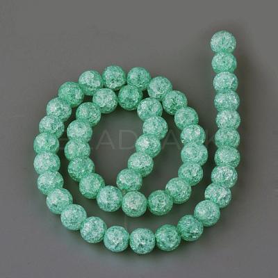 Synthetic Crackle Quartz Beads Strands GLAA-S134-6mm-11-1