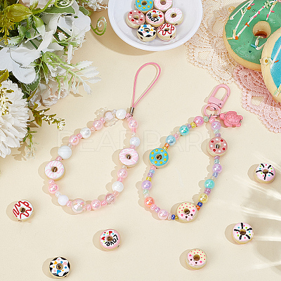 18Pcs 9 Colors Handmade Porcelain Enamel Beads PORC-PA0001-60-1