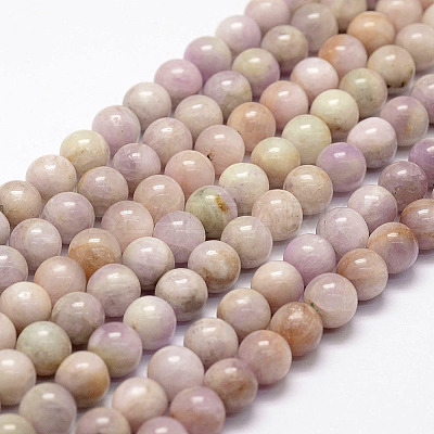 Natural Kunzite Beads Strands G-F364-10-8mm-1