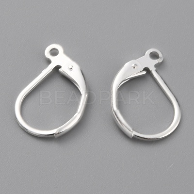 Brass Leverback Earring Findings KK-O131-09S-1