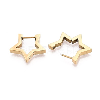 304 Stainless Steel Hoop Earrings STAS-T074-33G-1