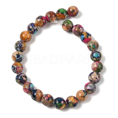 Dyed Natural Regalite/Imperial Jasper/Sea Sediment Jasper Beads Strands X-G-B124-C01-19-1