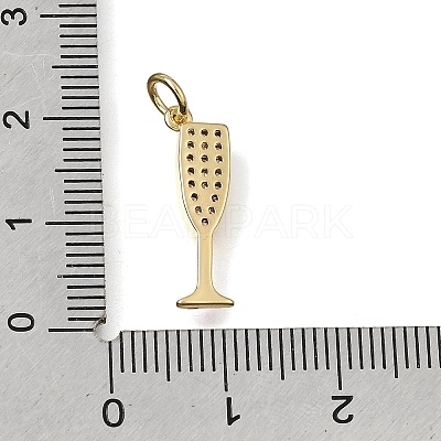Brass Micro Pave Clear Cubic Zirconia Pendants CU-CBAEEA8-15A-G-1