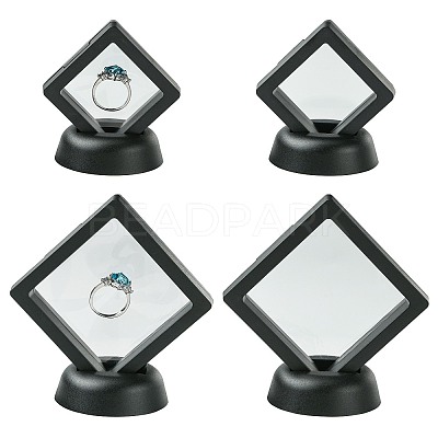 4Pcs 2 Styles Plastic 3D Floating Frame Display Holder ODIS-FS0001-02B-1
