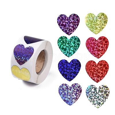 8 Patterns PVC Self Adhesive Glitter Stickers DIY-A042-14A-1
