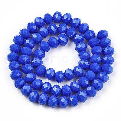 Opaque Solid Color Glass Beads Strands EGLA-A034-P8mm-D32-1