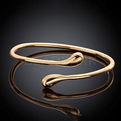 Real 18K Gold Plated Brass teardrop BJEW-BB07402-1