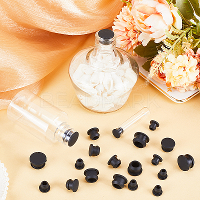 30Pcs 5 Style Silicone Bottle Seal Plug AJEW-GF0008-09A-1