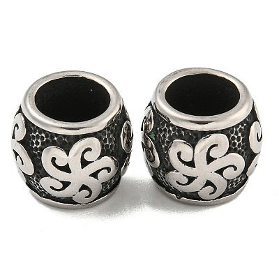 316 Surgical Stainless Steel European Beads STAS-Q326-01AS-05-1