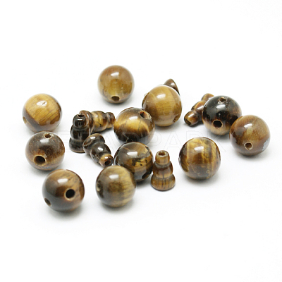 Natural Tiger Eye Buddhist Beads G-M011-01B-1