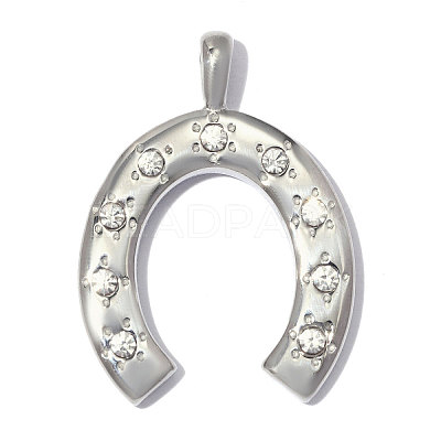 304 Stainless Steel with Crystal Rhinestone Pendants RB-OY001-54P-1