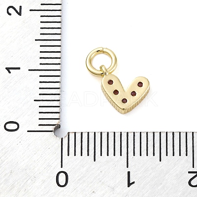 Brass Micro Pave Cubic Zirconia Charms ZIRC-F111-08G-10-1