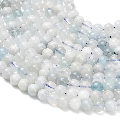 Natural Aquamarine Beads Strands X-G-F826-B01-6mm-1