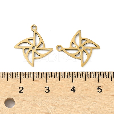 201 Stainless Steel Laser Cut Pendants STAS-P428-05G-1