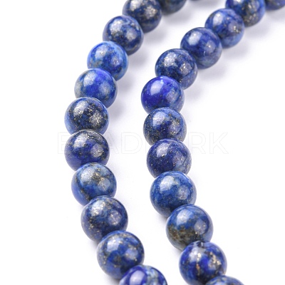 Natural Lapis Lazuli Beads Strands X-G-G099-8mm-7-1