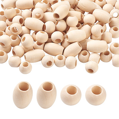Natural Wooden Beads WOOD-TA0001-48-1
