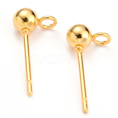 304 Stainless Steel Ball Post Stud Earring Findings LS-X-STAS-Z035-02G-C-1