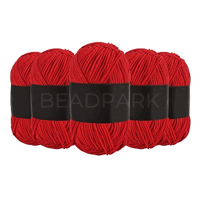 5Pcs Polyester Yarn for Knitting & Crochet YCOR-SZ0001-03L-1
