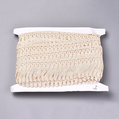Cotton Lace Ribbon Edge Trimmings OCOR-WH0032-68-1