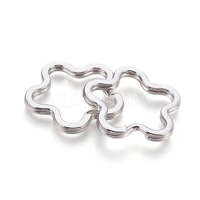 Tarnish Resistant 304 Stainless Steel Split Key Rings Hand Polished STAS-P212-02P-1
