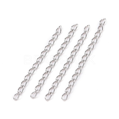 304 Stainless Steel Curb Chains Extender STAS-WH0032-02A-P-1