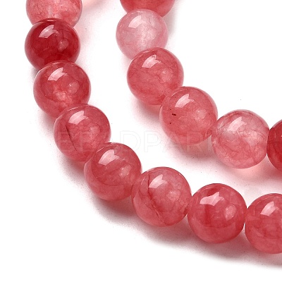Natural Dyed White Jade Beads Strands G-M402-C03-26-1