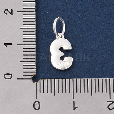 Number Series 925 Sterling Silver Charms STER-Q002-01D-1