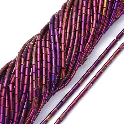 Electroplate Glass Beads Strands EGLA-K014-B-FP04-1