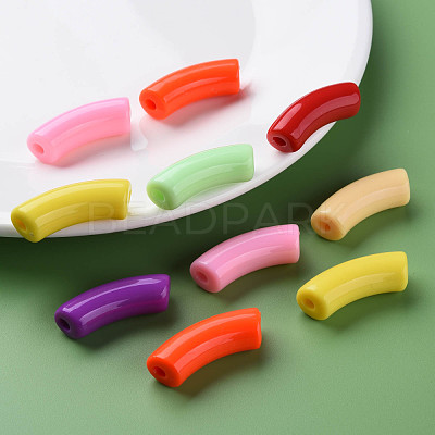 Opaque Acrylic Beads MACR-S372-001B-S-1