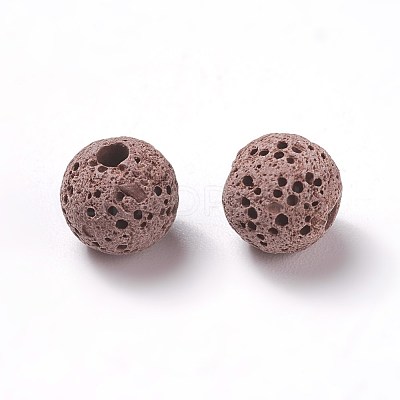 Unwaxed Natural Lava Rock Beads G-F325-8mm-A13-1
