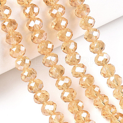 Electroplate Glass Beads Strands EGLA-A034-T10mm-A30-1