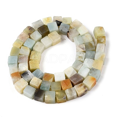 Natural Flower Amazonite Beads Strands G-T139-6x6-31A-1