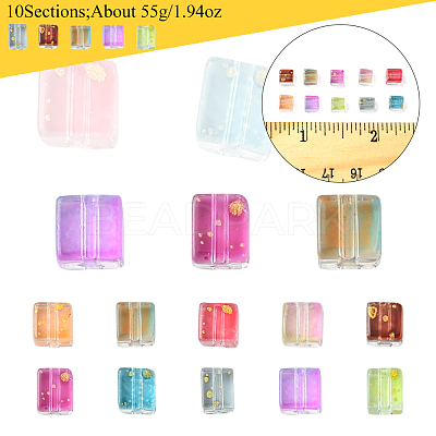 Spray Painted Glass Seed Beads SEED-FS0001-36-1