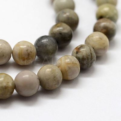 Natural Polychrome Jasper/Picasso Stone/Picasso Jasper Bead Strands LS-G-G667-01-6mm-1