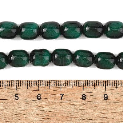 Dyed Imitation Tiger Eye Glass Beads Strands GLAA-H040-02C-1