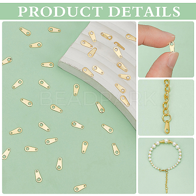 300Pcs Brass Chain Tabs FIND-BC0013-88-1