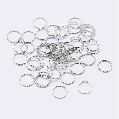 Anti-Tarnish Rhodium Plated 925 Sterling Silver Saw Cut Open Jump Rings STER-F036-02P-1x8mm-1