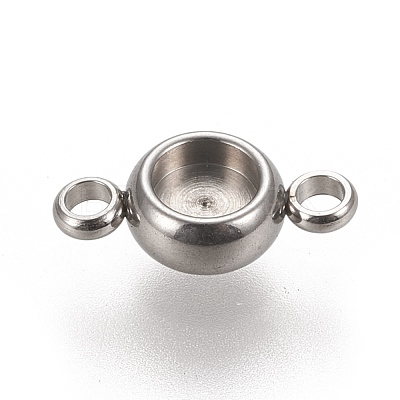 Tarnish Resistant 304 Stainless Steel Links Connectors Settings STAS-K202-02B-P-1