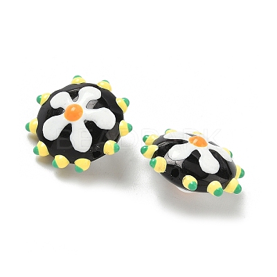 Baking Paint Glass Enamel Beads LAMP-S080-03F-1