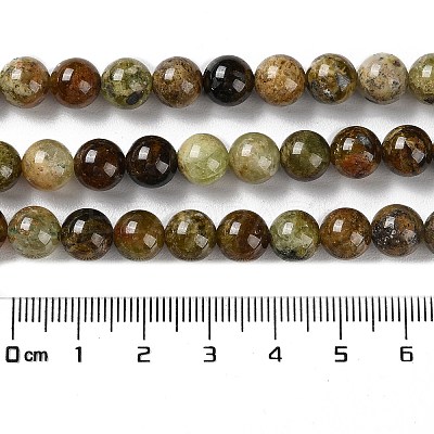 Natural Green Garnet Beads Strands G-Z034-B14-02-1