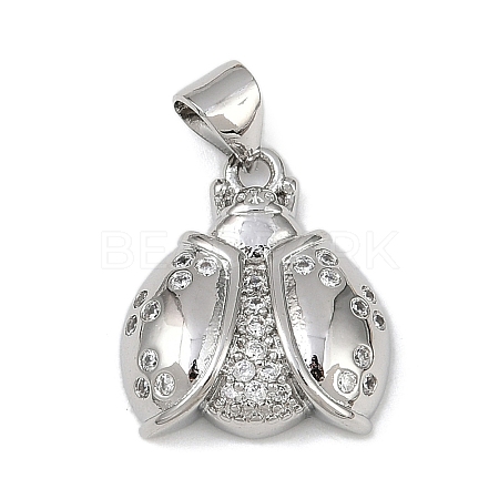 Brass Micro Pave Cubic Zirconia Pendants KK-A260-07C-P-1