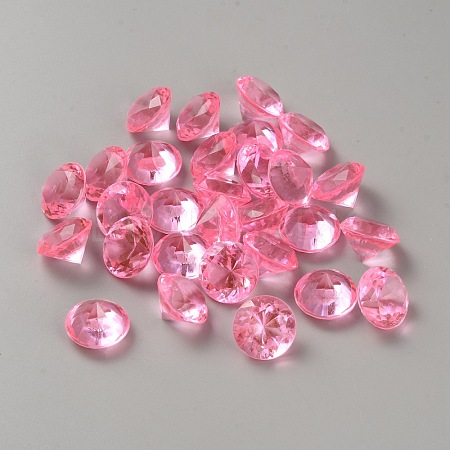 Acrylic Rhinestone Pointed Back Cabochons GACR-WH20001-02B-1