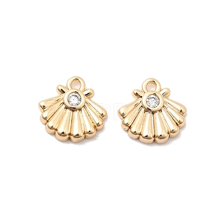 Brass Micro Pave Cubic Zirconia Pendants KK-A277-07G-1